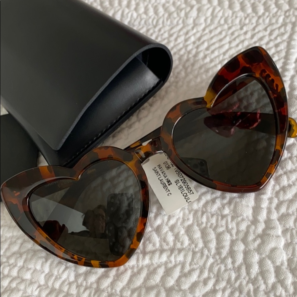 YSL Lou Lou heart sunglasses tortoise - Picture 3 of 4